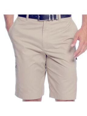 𝅺greg Norman For Tasso 5 Iron Performance Cream Shorts Size 36 Cargo Bermuda 36